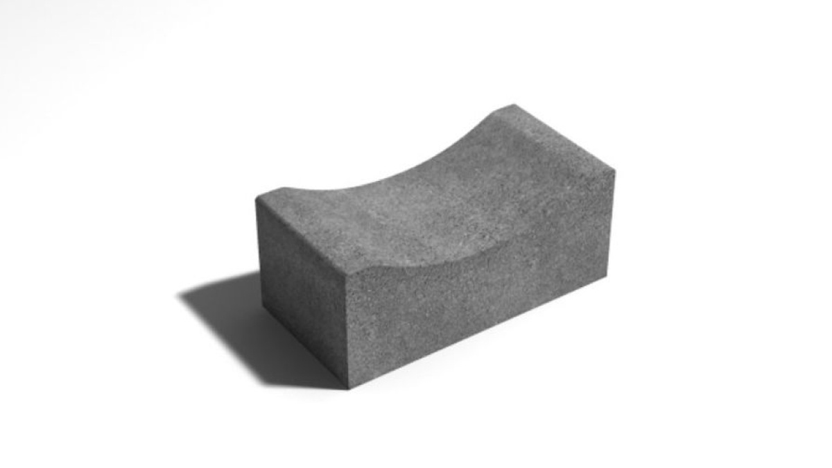 Leier Folyóka szegély (átjárható) szürke 25x50x17/11 cm