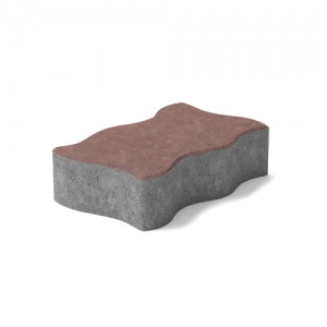 MB Stone hullám térkő - Vörös