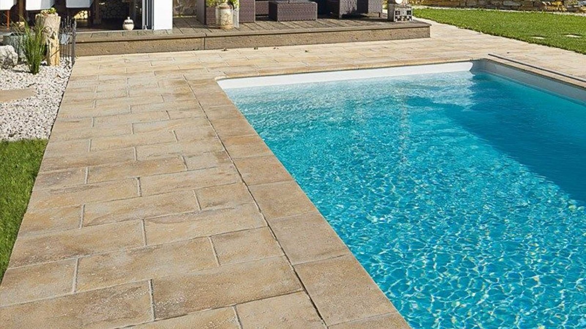 Semmelrock Bradstone Travero medence szegély lap