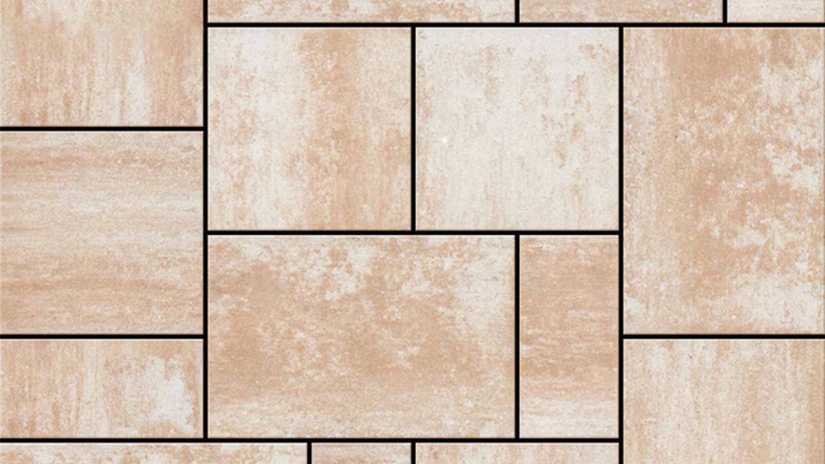 Semmelrock Citytop+ Kombi térkő - Barna-fehér