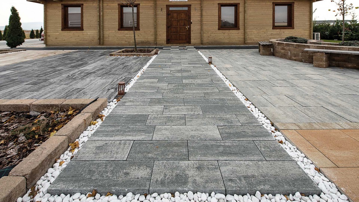 Viastein Via Holz térkő - 8 cm (faerezet felület, Color & Clean Protect védelemmel)