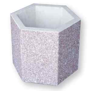 Leier Virágtartó hatszög 50 cm Gyöngykavicsos felülettel